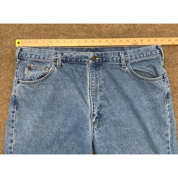 Carhartt Jeans Mens 42x32 Straight Fit Heavyweight Tapered B18 Workwear Denim - Picture 4 of 8